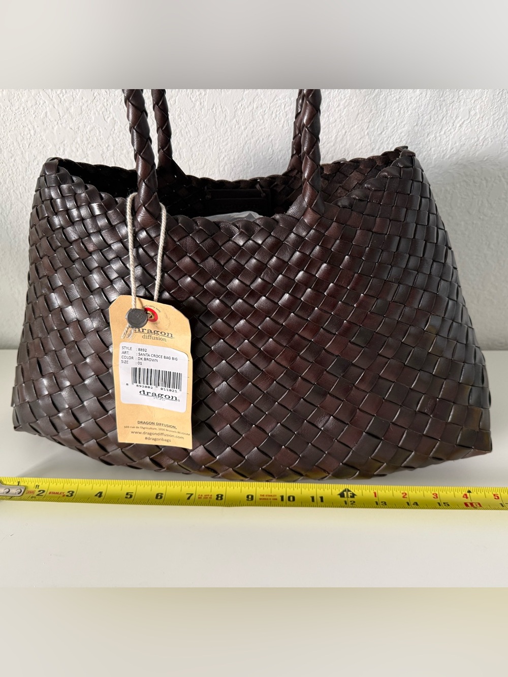Dragon Diffusion Santa Croce Bag Big Dark Brown - Picture 4 of 13